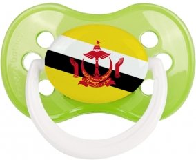 Drapeau Brunei Darussalam Sucette Anatomique Vert classique