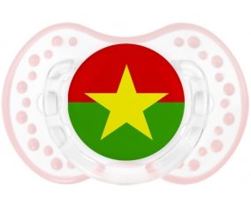 Drapeau Burkina Faso Sucette LOVI Dynamic Retro-blanc-rose-tendre classique