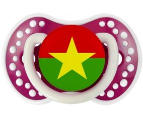 Drapeau Burkina Faso Sucette LOVI Dynamic Fuchsia phosphorescente