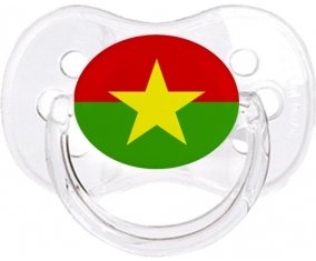 Drapeau Burkina Faso Tétine Cerise Transparent classique