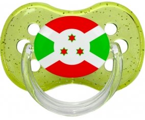 Drapeau Burundi Sucete Cerise Vert à paillette