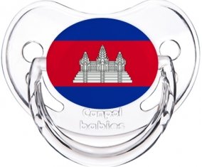 Drapeau Cambodge Sucette Physiologique Transparent classique