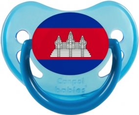 Drapeau Cambodge Sucette Physiologique Bleue phosphorescente