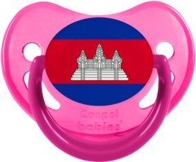 Drapeau Cambodge Sucette Physiologique Rose phosphorescente