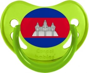 Drapeau Cambodge Sucette Physiologique Vert phosphorescente
