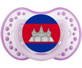 Drapeau Cambodge Sucette LOVI Dynamic Blanc-mauve classique