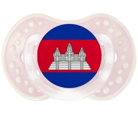 Drapeau Cambodge Sucette LOVI Dynamic Retro-rose-tendre classique