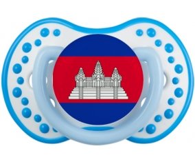 Drapeau Cambodge Sucette LOVI Dynamic Blanc-bleu phosphorescente
