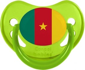 Drapeau Cameroun Sucette Physiologique Vert phosphorescente