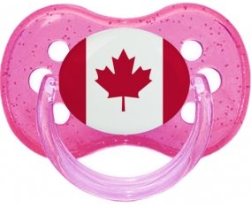 Drapeau Canada Sucete Cerise Rose à paillette