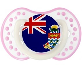 Drapeau Îles Caïmans Tétine LOVI Dynamic Blanc-rose phosphorescente