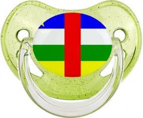 Drapeau République centrafricaine Sucette Physiologique Vert à paillette