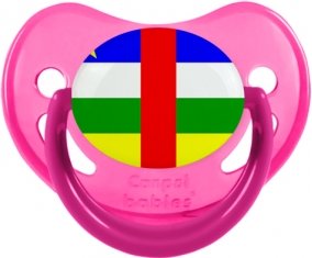 Drapeau République centrafricaine Sucette Physiologique Rose phosphorescente