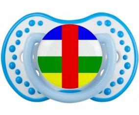 Drapeau République centrafricaine Sucette LOVI Dynamic Blanc-bleu phosphorescente