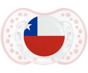 Drapeau Chili Sucete LOVI Dynamic Retro-blanc-rose-tendre classique