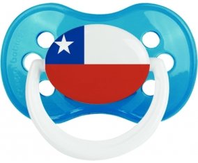 Drapeau Chili Sucete Anatomique Cyan classique