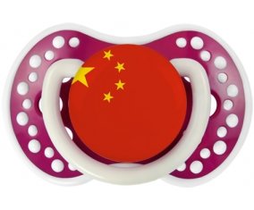 Drapeau Chine Tétine LOVI Dynamic Fuchsia phosphorescente