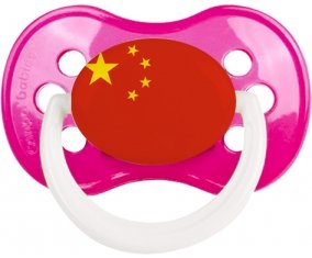 Drapeau Chine Sucette Anatomique Rose foncé classique