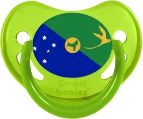 Drapeau L'île de noël Sucette Physiologique Vert phosphorescente