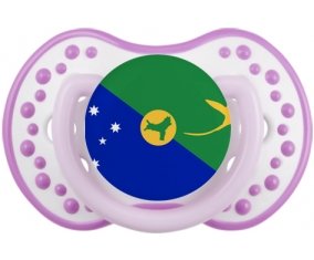Drapeau L'île de noël Sucette LOVI Dynamic Blanc-mauve classique