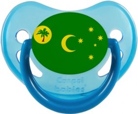 Drapeau Îles Cocos Sucette Physiologique Bleue phosphorescente