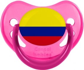 Drapeau Colombie Tétine Physiologique Rose phosphorescente