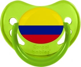 Drapeau Colombie Tétine Physiologique Vert phosphorescente