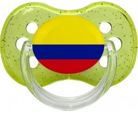 Drapeau Colombie Sucete Cerise Vert à paillette