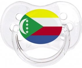 Drapeau Comores Sucette Cerise Transparent classique