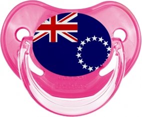 Drapeau les Îles Cook Sucette Physiologique Rose classique