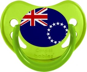 Drapeau les Îles Cook Sucette Physiologique Vert phosphorescente