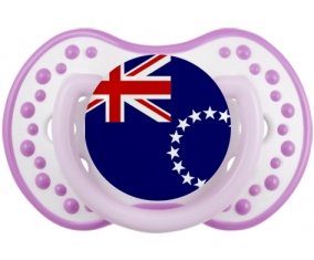 Drapeau les Îles Cook Sucette LOVI Dynamic Blanc-mauve classique