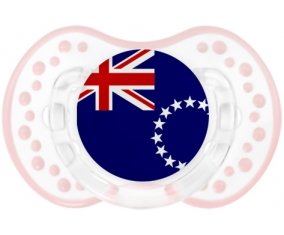 Drapeau les Îles Cook Sucette LOVI Dynamic Retro-blanc-rose-tendre classique