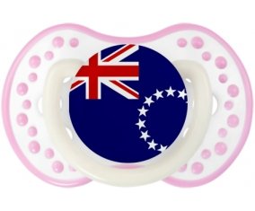 Drapeau les Îles Cook Sucette LOVI Dynamic Blanc-rose phosphorescente