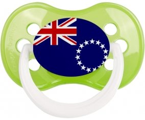 Drapeau les Îles Cook Tétine Anatomique Vert classique