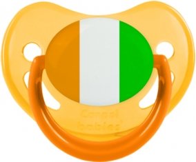 Drapeau Côte d'Ivoire Tétine Physiologique Jaune phosphorescente