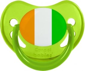 Drapeau Côte d'Ivoire Tétine Physiologique Vert phosphorescente