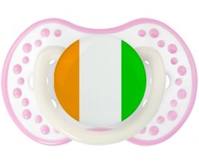 Drapeau Côte d'Ivoire Sucete LOVI Dynamic Blanc-rose phosphorescente