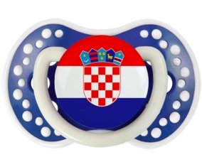 Drapeau Croatie Tétine LOVI Dynamic Bleu-marine phosphorescente