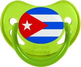 Drapeau Cuba Sucette Physiologique Vert phosphorescente