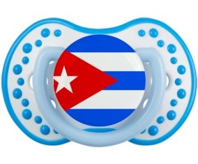 Drapeau Cuba Sucette LOVI Dynamic Blanc-bleu phosphorescente