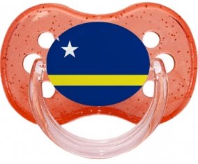 Drapeau Curacao Tétine Cerise Rouge à paillette