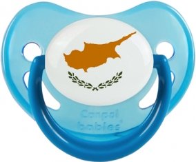 Drapeau Chypre Tétine Physiologique Bleue phosphorescente