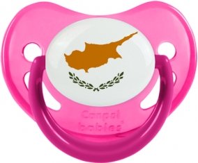 Drapeau Chypre Tétine Physiologique Rose phosphorescente