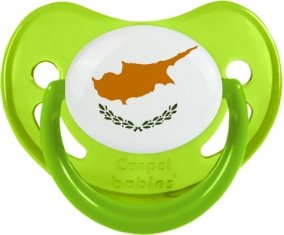 Drapeau Chypre Tétine Physiologique Vert phosphorescente