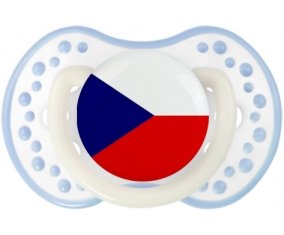 Drapeau République Tchèque Tétine LOVI Dynamic Blanc-cyan classique
