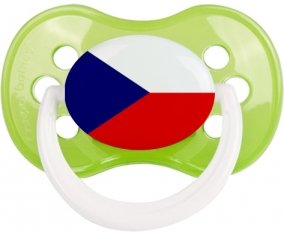 Drapeau République Tchèque Sucette Anatomique Vert classique