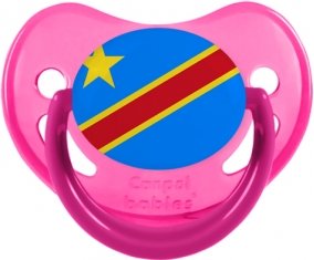 Drapeau République Démocratique du Congo Sucette Physiologique Rose phosphorescente