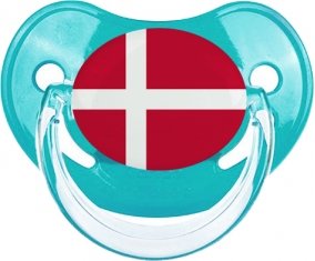 Drapeau Danemark Sucette Physiologique Bleue classique