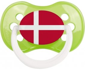 Drapeau Danemark Sucette Anatomique Vert classique